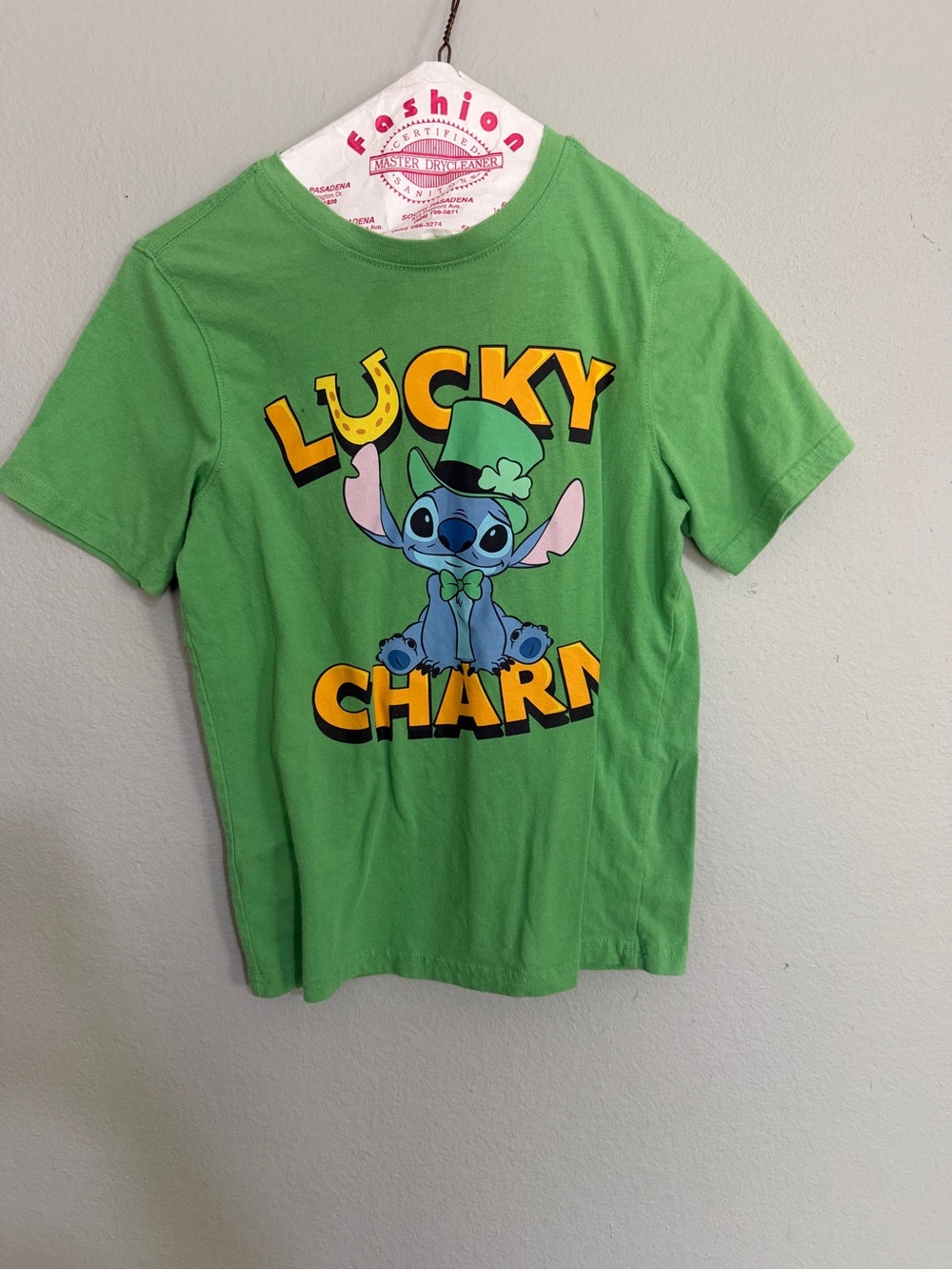 Disney Green 'Lucky Charm' Stitch Short Sleeve Tee